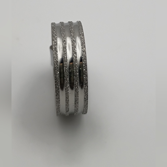unbranded Jewelry - Unisex Silver Stainless Steel Fashion Ring Band Size China Size 20 US Size 10